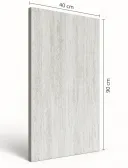 Haven Grey 40 × 90 cm Matt porcelain tile, angled side view with dimensions in centimetres