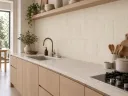 Cava Veins Beige 30 × 60 cm Structured Matt porcelain tile, kitchen wall, brick bond