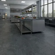 Harrat Anthracite 120 × 60 cm Matt porcelain tile, commercial kitchen floor