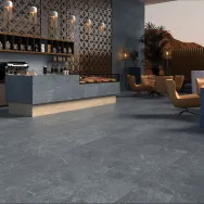 Harrat Anthracite 120 × 60 cm Matt porcelain tile, coffee bar floor