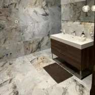 Yacht Multicolour 120 × 60 cm Satin Matt porcelain tile, bathroom walls and floor with a double vanity