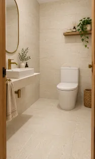 Cava Veins Beige 30 × 60 cm Structured Matt porcelain tile, cloakroom, floor and walls