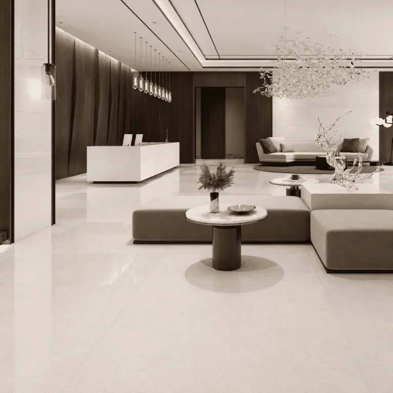 Pearl 40 × 90 cm Satin Matt porcelain tile, photo 1