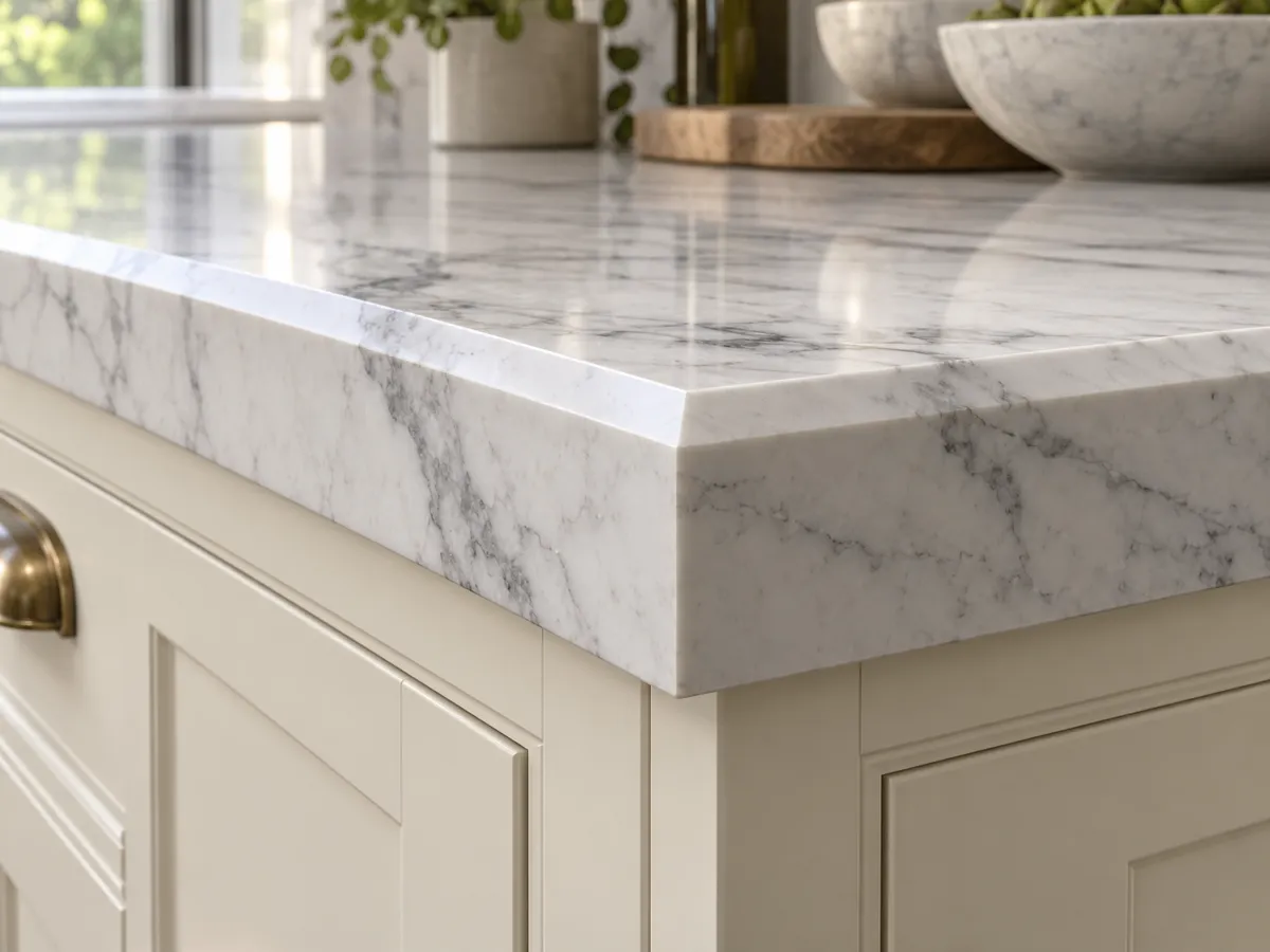 Bevelled worktop edge