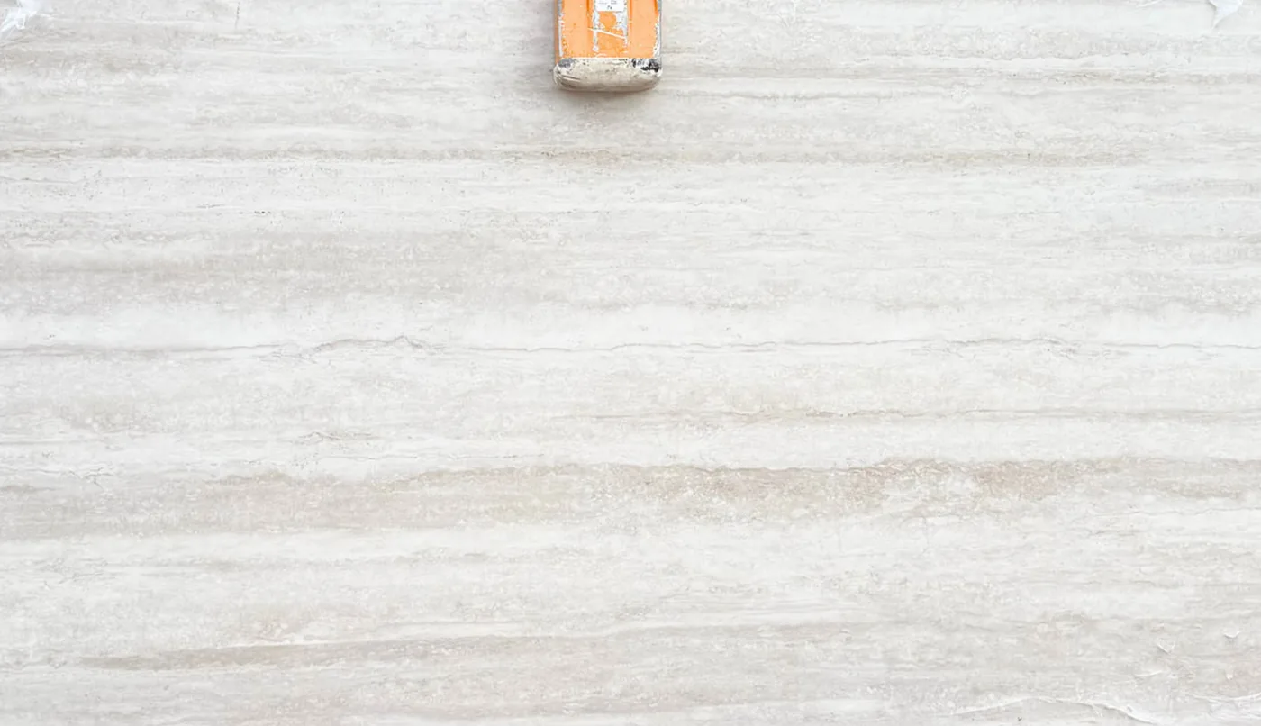 White Travertini worktop
